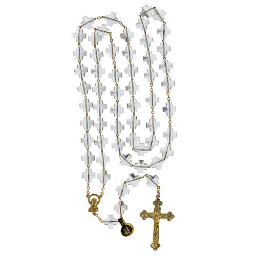 Rosary with 0.4x0.4 in clear crosses 4