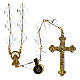 Rosary with 0.4x0.4 in clear crosses s1