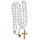 Rosary with 0.4x0.4 in clear crosses s4