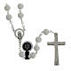 Silvery rosary with 0.2 in tridacna beads s2