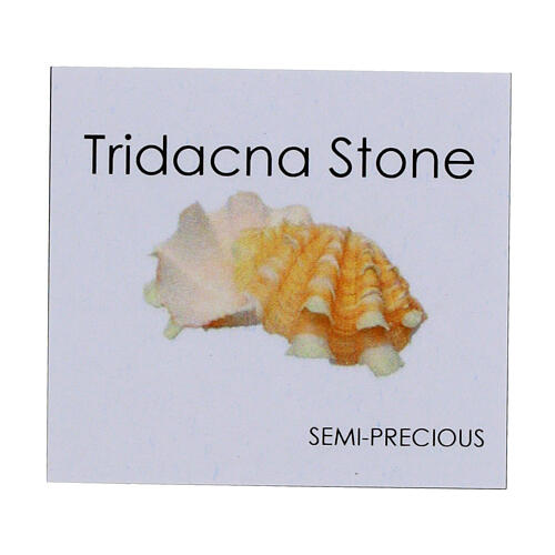 Rosario argento grani 5 mm tridacna 6