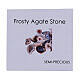 Silvery rosary with dull light blue agate beads, 0.2 in s6