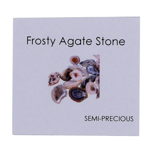 Chapelet argent grains agate bleue matte 5 mm 6