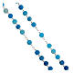 Rosario argento grani agata azzurra opaca 5 mm  s3