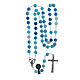 Rosario argento grani agata azzurra opaca 5 mm  s4