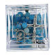 Rosario argento grani agata azzurra opaca 5 mm  s5