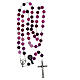 Versilberter Rosenkranz mit 5 mm violetten Achatkörnern s4