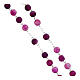 Rosario argento grani 5 mm agata viola s3