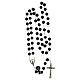 Rosario argento grani roccia vulcanica 5 mm s4
