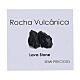 Rosario argento grani roccia vulcanica 5 mm s6