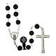 Silver Rosary with 5 mm Volcanic Rock Beads s2