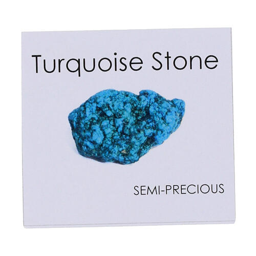 Rosario grani pietra turchese 5 mm argento 6
