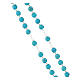 Rosario grani pietra turchese 5 mm argento s3