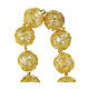 Golden single decade rosary bracelet with synthetic pearls of 0.6 in s3