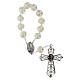 Single decade rosary bracelet of Fatima with synthetic pearls of 0.6 in s1