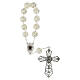 Single decade rosary bracelet of Fatima with synthetic pearls of 0.6 in s4