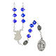 Rosary with clear dark blue beads of 0.2 in s2