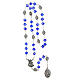 Rosary with clear dark blue beads of 0.2 in s4