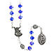 Rosario blu trasparente grani 5 mm s1