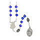 Rosario blu trasparente grani 5 mm s2