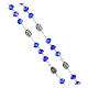 Rosario blu trasparente grani 5 mm s3