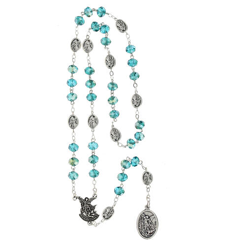 Rosary with clear emerald beads of 0.2 in 3