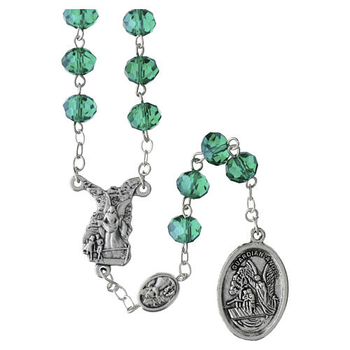 Transparent Emerald Bead Rosary 5 mm 3