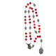 Rosary with 0.2 in clear red beads s4