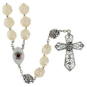 Headboard rosary with pearly beads of 0.8 in