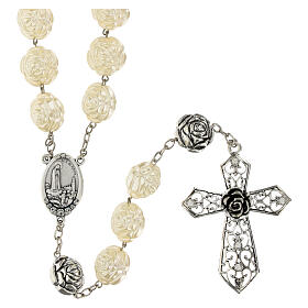 Rosario capoletto rose perlate maxi 2 cm