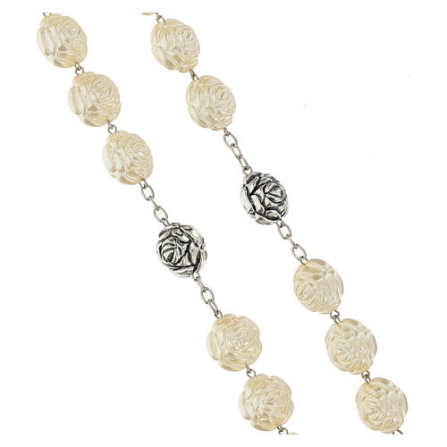 Rosario capoletto rose perlate maxi 2 cm 3