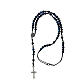 Rosary with hawk's eye stone beads of 0.12 in s4