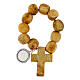 Finger single decade rosary with Palo Santo wooden beads s2
