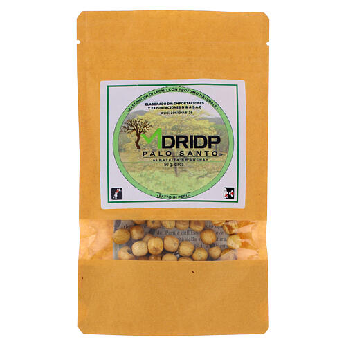 Rosenkranz mit Jubiläumsmedaille Perlen von 1 cm aus Holz Palo Santo 5