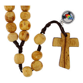 Rosario medaglia Giubileo grani 1 cm legno Palo Santo