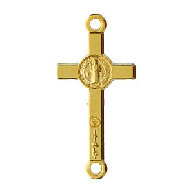 Krzyż z pozłacanego metalu, 2x1 cm