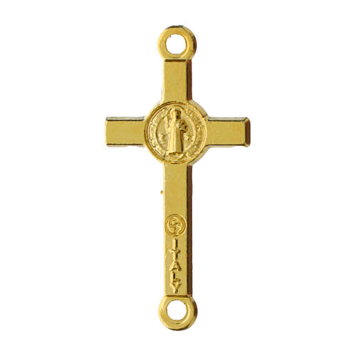 Krzyż z pozłacanego metalu, 2x1 cm 2