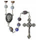 Rosary with 0.31-inch purple-and-white veined glass beads and Miraculous Medal s1