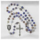 Rosary with 0.31-inch purple-and-white veined glass beads and Miraculous Medal s2