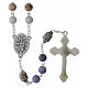 Rosary with 0.31-inch purple-and-white veined glass beads and Miraculous Medal s3