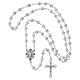 Rosario Virgen Milagrosa granos 4 mm de vidrio efecto cristal s1