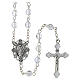Rosario Madonna Miracolosa grani 4 mm in vetro effetto cristallo s2