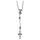 Rosary with 0.2-inch barrel-cut glass beads and Miraculous Medal s1