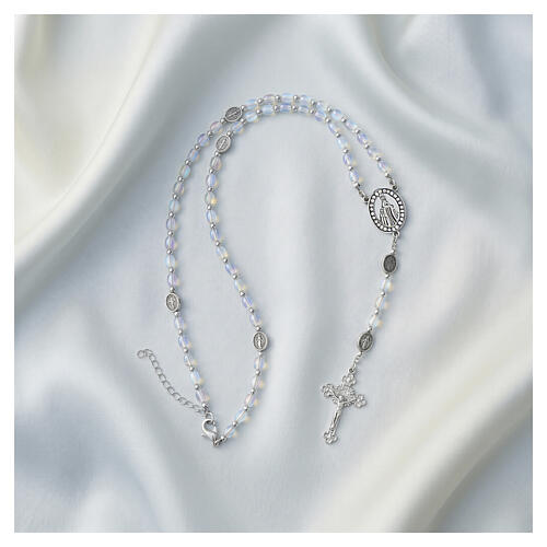 Miraculous Madonna Rosary with 5 mm Glass Beads 2