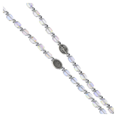 Miraculous Madonna Rosary with 5 mm Glass Beads 3