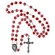 Rosary with 0.31-inch red glass beads, St. Carlo Acutis s5