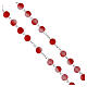 Chapelet Saint Carlo Acutis perles de verre rouge 8 mm s4
