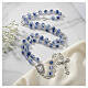 Marian rosary with 0.31-inch blue glass beads s2