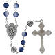 Marian rosary with 0.31-inch blue glass beads s4