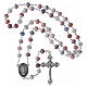 Our Lady of Graces rosary with 0.31-inch pink glass beads s5